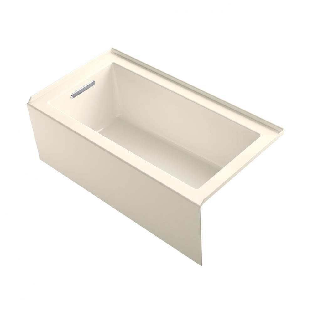 Underscore 60 In. x 32 In. Alcove Bath with Integral Apron, Integral Flange and Left-Hand Drain