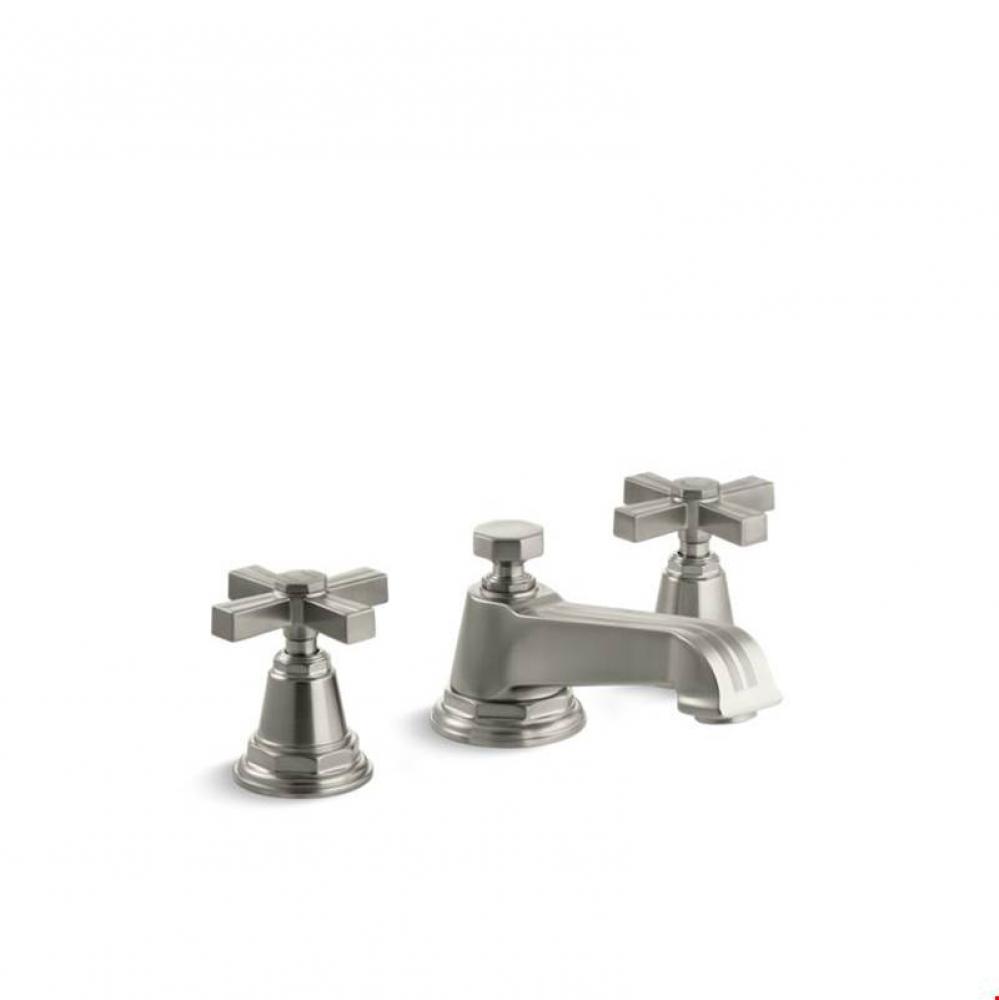 Pinstripe&#xae; Widespread bathroom sink faucet with cross handles