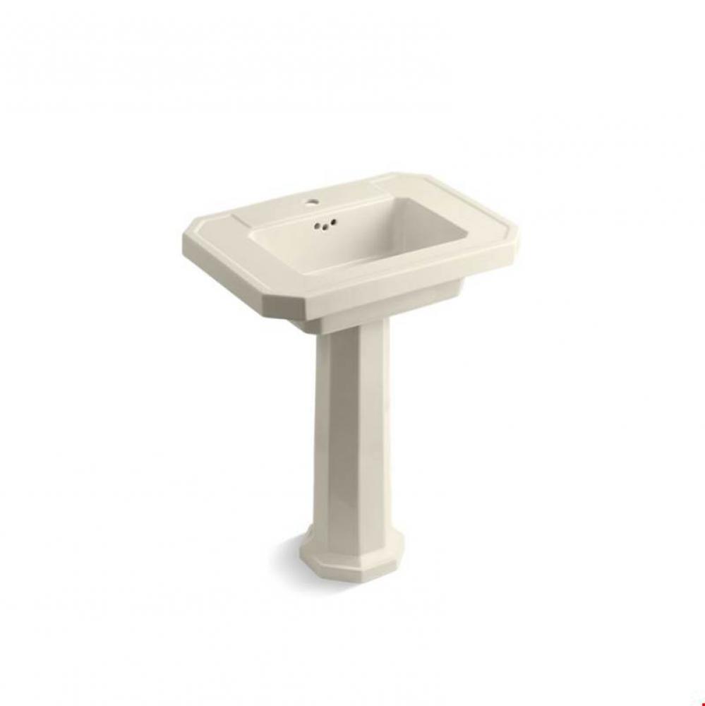 Kathryn&#xae; Pedestal bathroom sink with single faucet hole