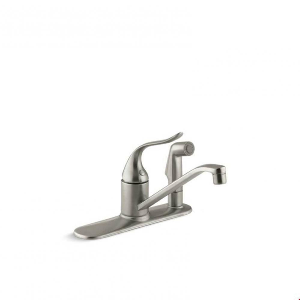 Coralais&#xae; Three-hole kitchen sink faucet with 8-1/2&apos;&apos; spout, matching finish sidesp