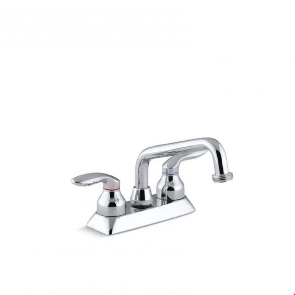 Coralais&#xae; utility sink faucet with threaded spout and lever handles
