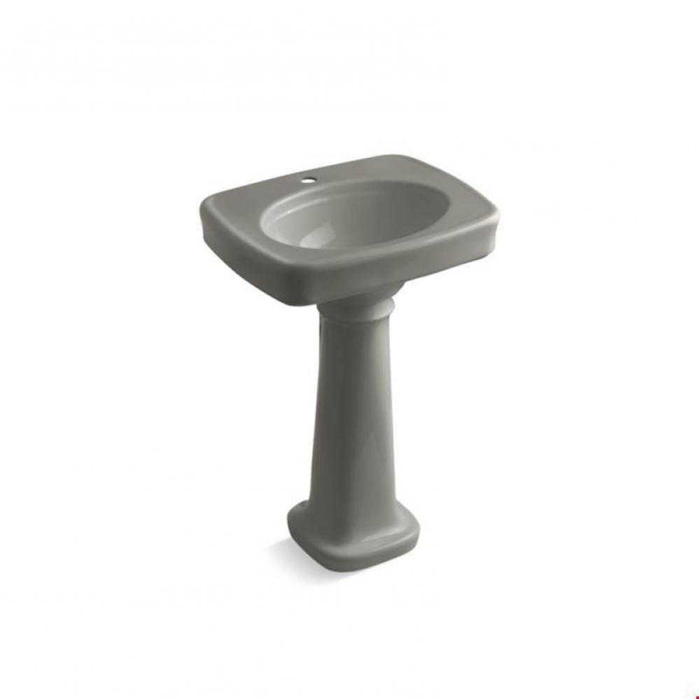 Bancroft&#xae; 24&apos;&apos; pedestal bathroom sink with single faucet hole