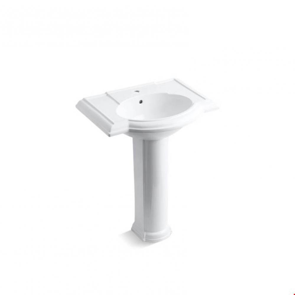 Devonshire&#xae; 27&apos;&apos; pedestal bathroom sink with single faucet hole