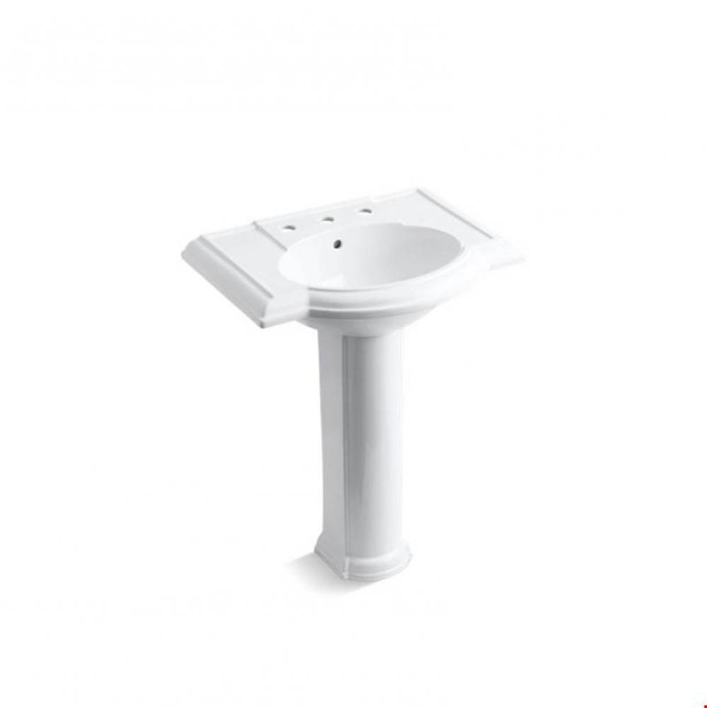 Devonshire&#xae; 27&apos;&apos; pedestal bathroom sink with 8&apos;&apos; widespread faucet holes