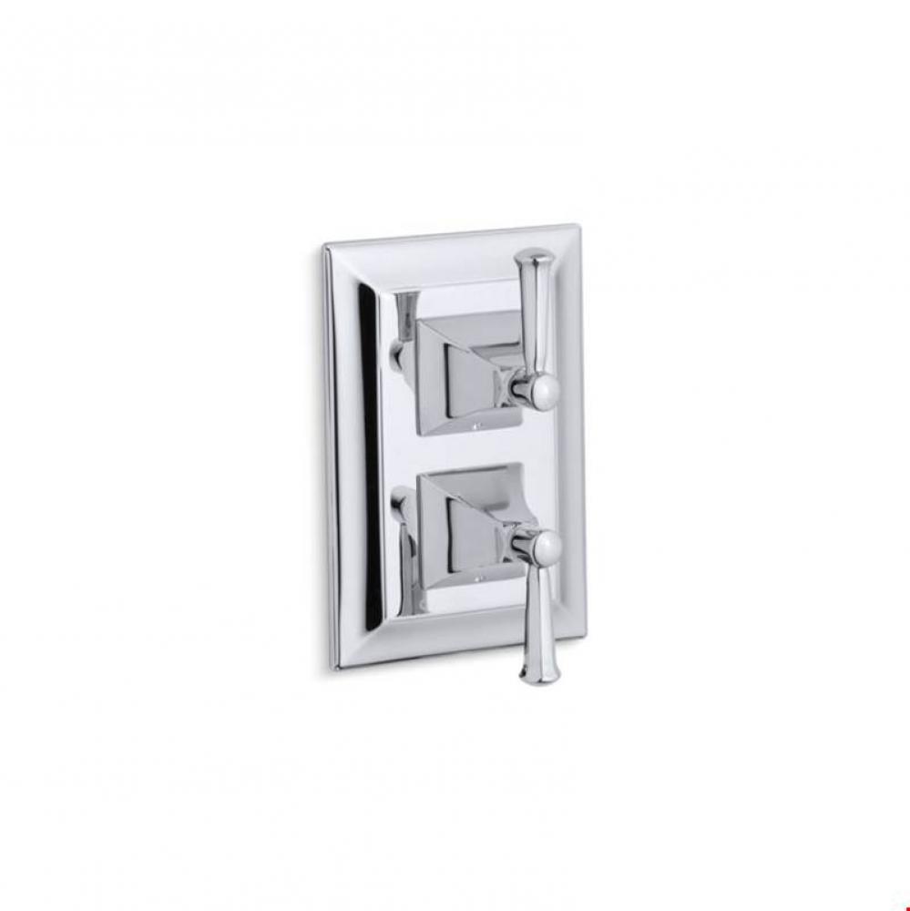 Memoirs&#xae; Stately Valve trim with lever handles for stacked valve, requires valve