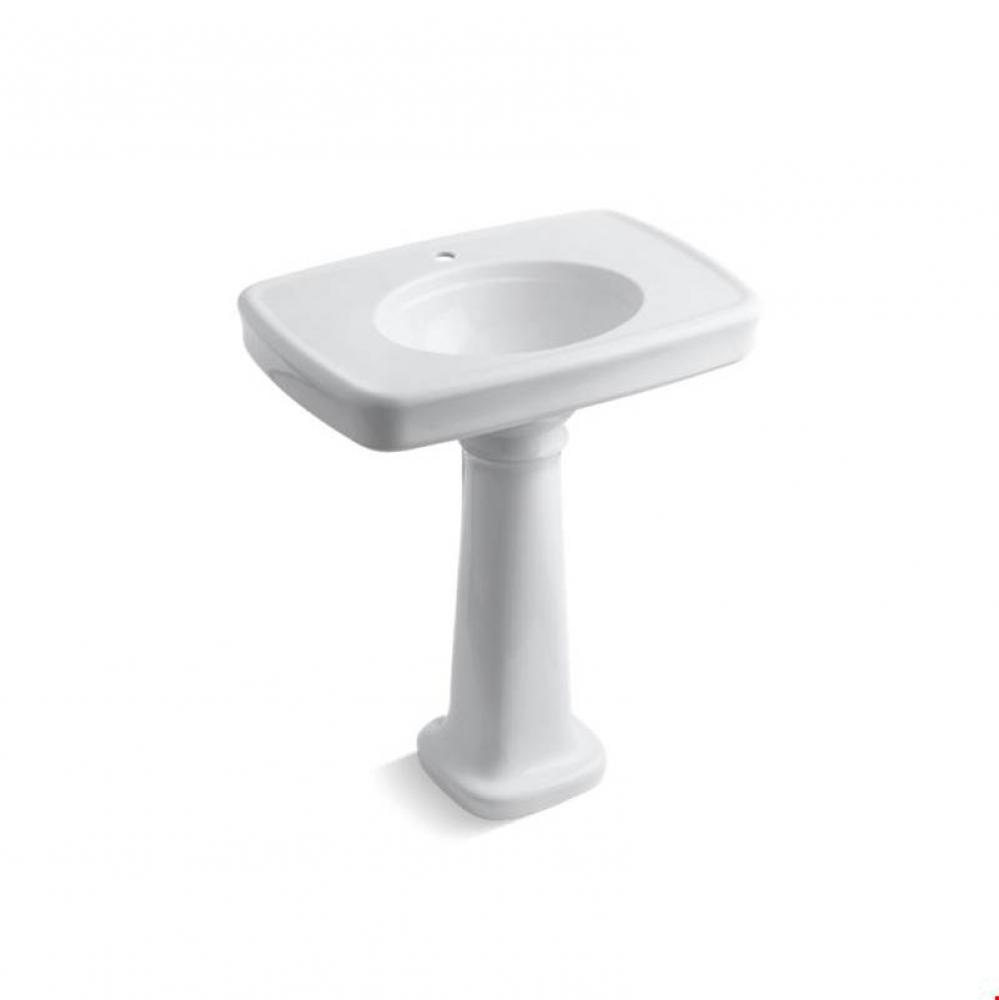 Bancroft&#xae; 30&apos;&apos; pedestal bathroom sink with single faucet hole