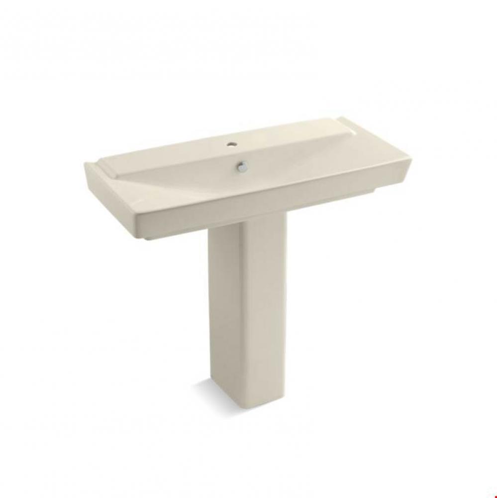R&#xea;ve&#xae; 39&apos;&apos; pedestal bathroom sink with single faucet hole