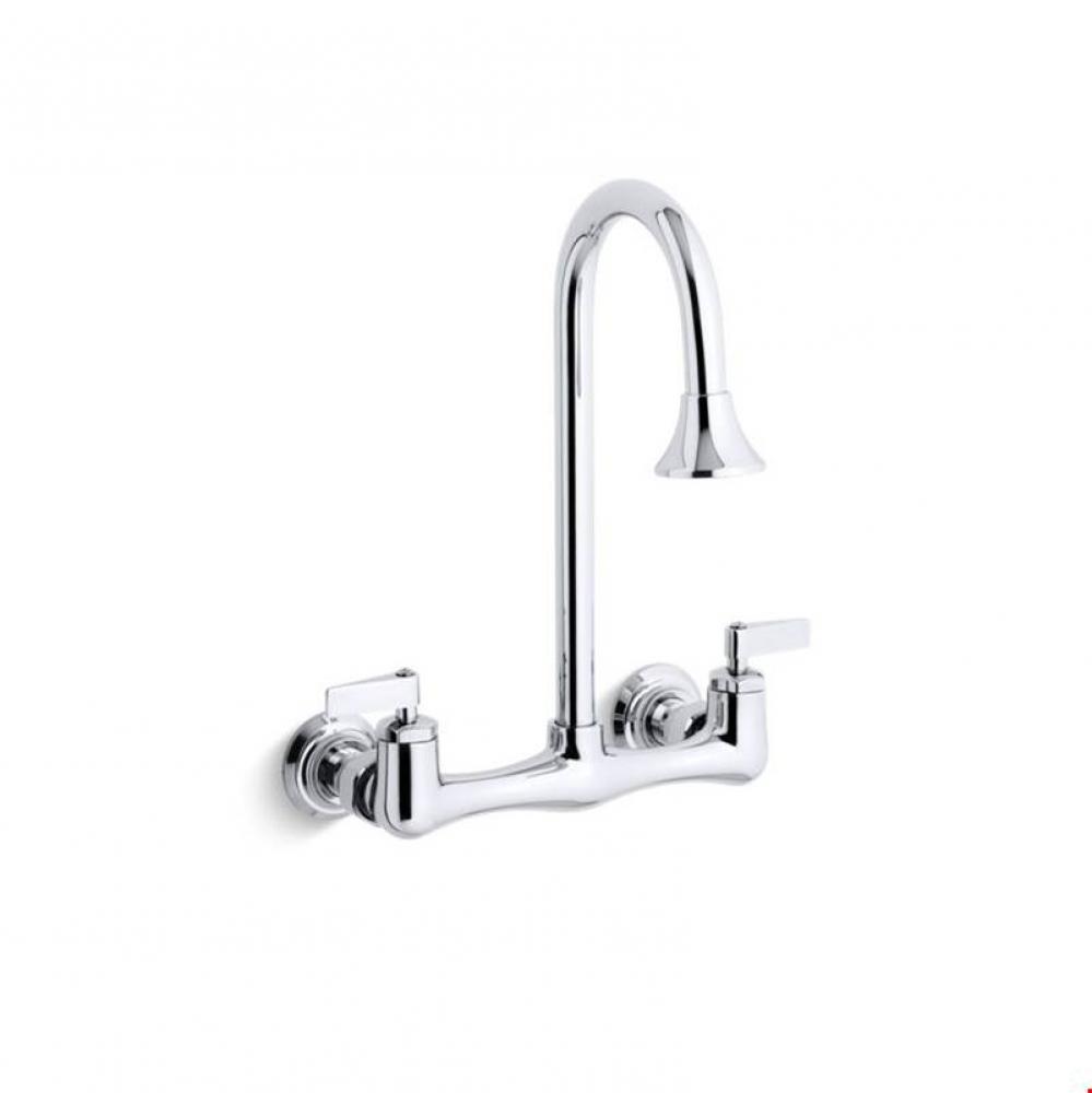 Triton&#xae; double lever handle utility sink faucet with rosespray gooseneck spout