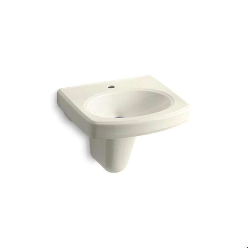 Pinoir&#xae; Wall-mount bathroom sink with single faucet hole
