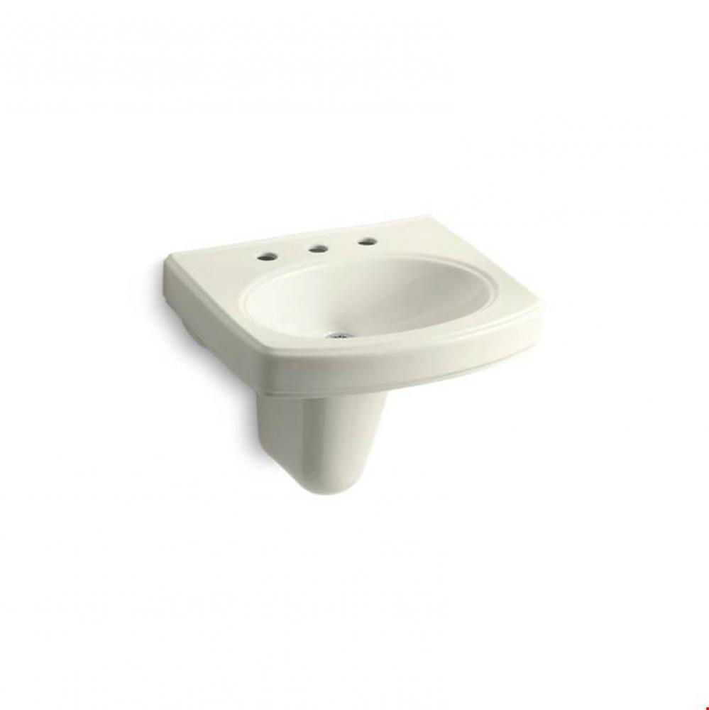 Pinoir&#xae; Wall-mount bathroom sink with 8&apos;&apos; widespread faucet holes