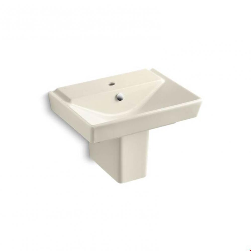 R&#xea;ve&#xae; 23&apos;&apos; semi-pedestal bathroom sink with single faucet hole and shroud