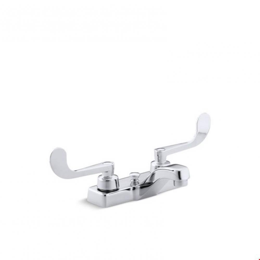 Triton&#xae; Centerset commercial bathroom sink faucet with pop-up drain and wristblade lever hand