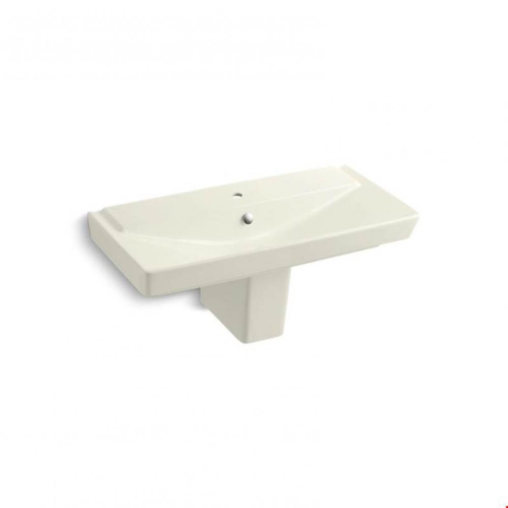 R&#xea;ve&#xae; 39&apos;&apos; semi-pedestal bathroom sink with single faucet hole