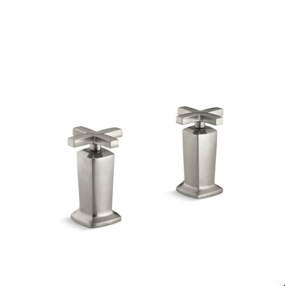 Margaux&#xae; Valve trim with cross handles for deck-mount high-flow bath valve, requires valve