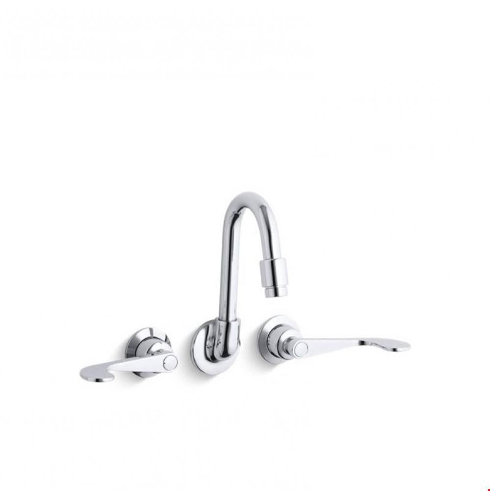 Triton&#xae; Shelf-back double wristblade lever handle sink faucet