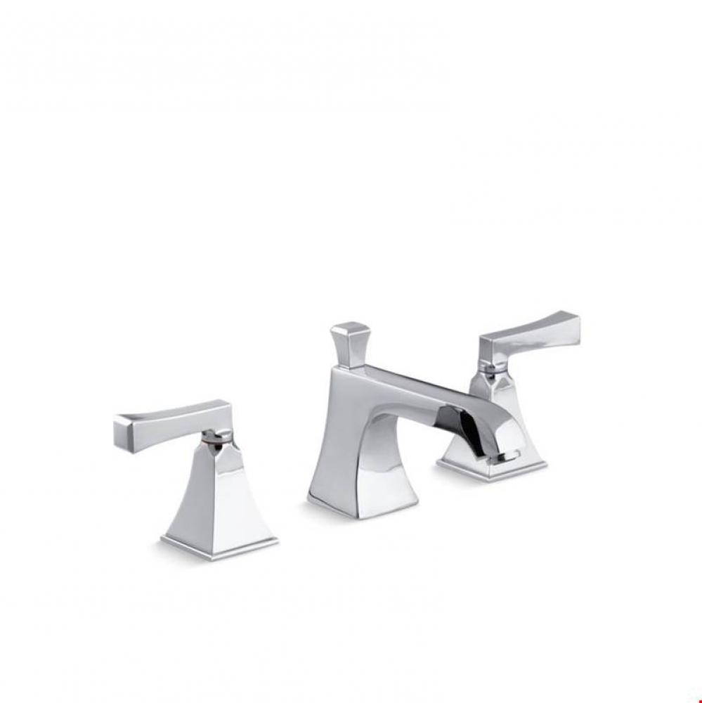Memoirs&#xae; Stately Widespread sink faucet with red and blue indexing and Deco lever handles