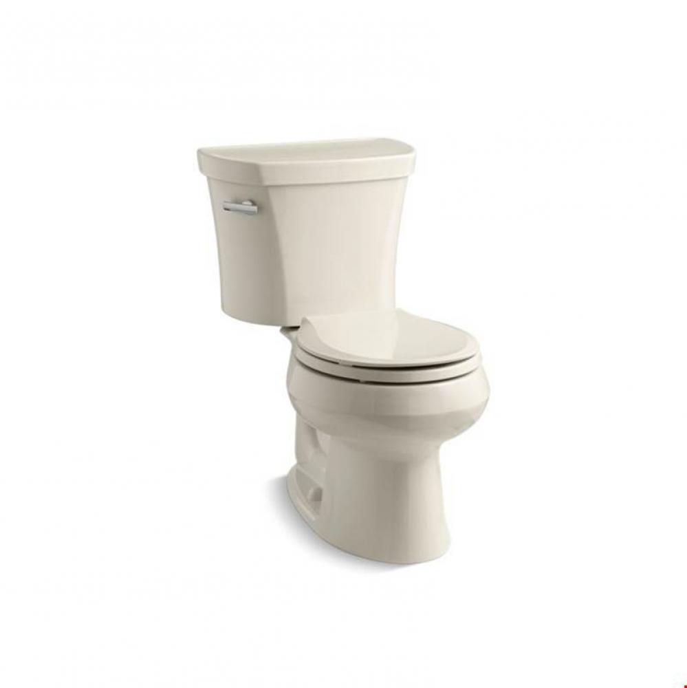 Wellworth&#xae; Two-piece round-front 1.28 gpf toilet with tank cover locks, insulated tank and 14