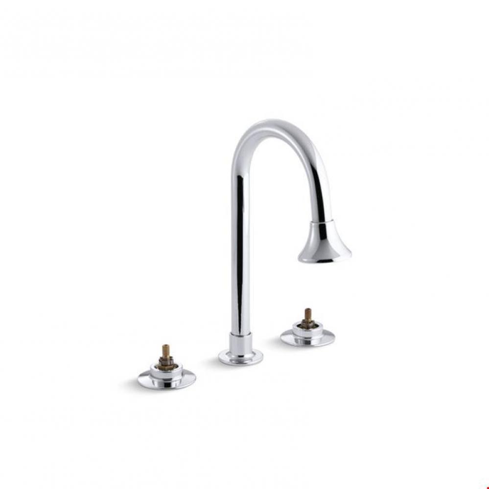 Triton&#xae; Widespread commercial bathroom sink faucet with gooseneck spout with rosespray and ri