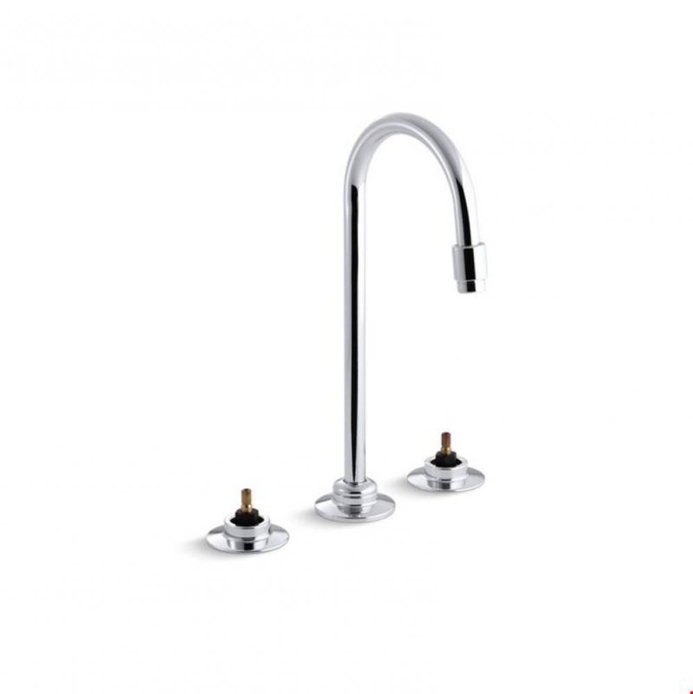 Triton&#xae; 0.5 gpm centerset commercial bathroom sink base faucet with vandal-resistant aerator,