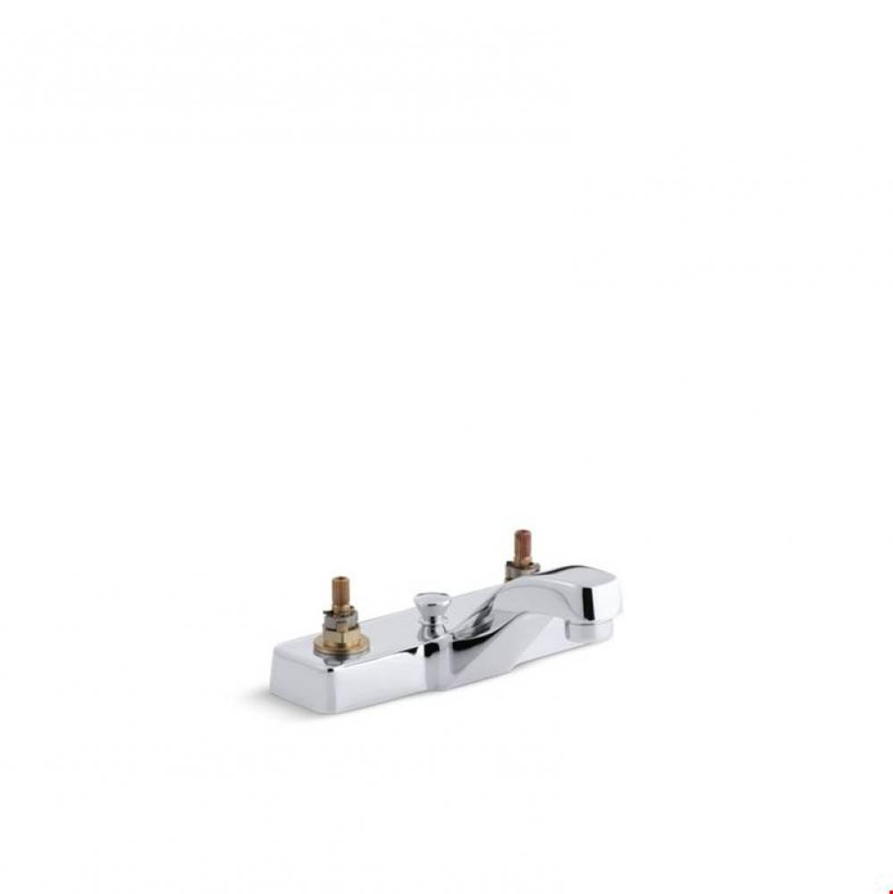 Triton&#xae; 0.5 gpm centerset commercial bathroom sink base faucet with pop-up drain, requires ha