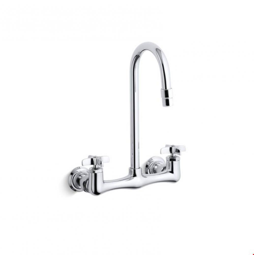 Triton&#xae; double cross handle utility sink faucet with gooseneck spout