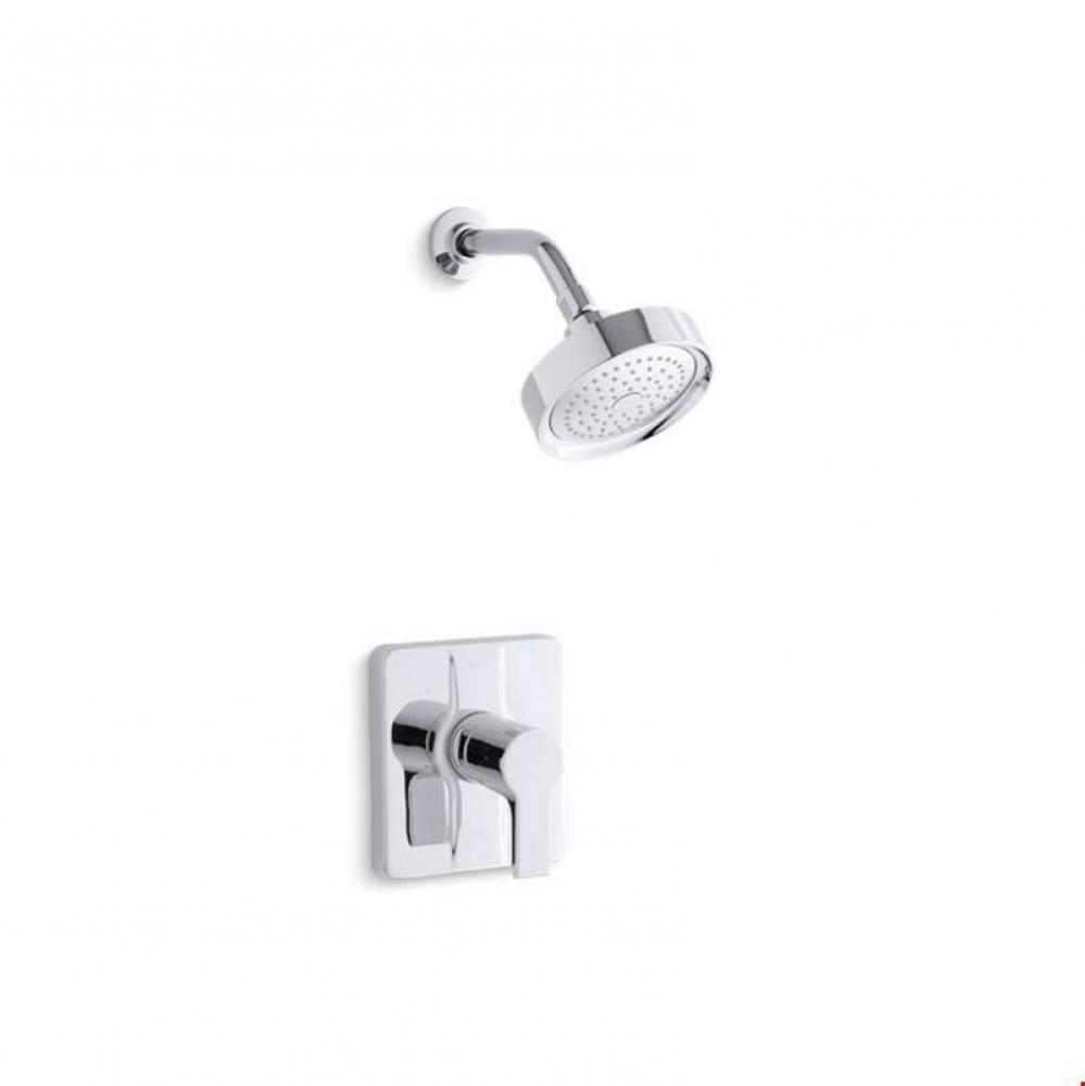 Singulier&#xae; Rite-Temp(R) shower valve trim with lever handle and 2.5 gpm showerhead