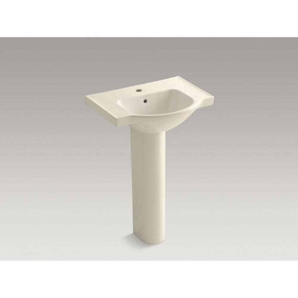 Veer™ 24&apos;&apos; pedestal bathroom sink with single faucet hole