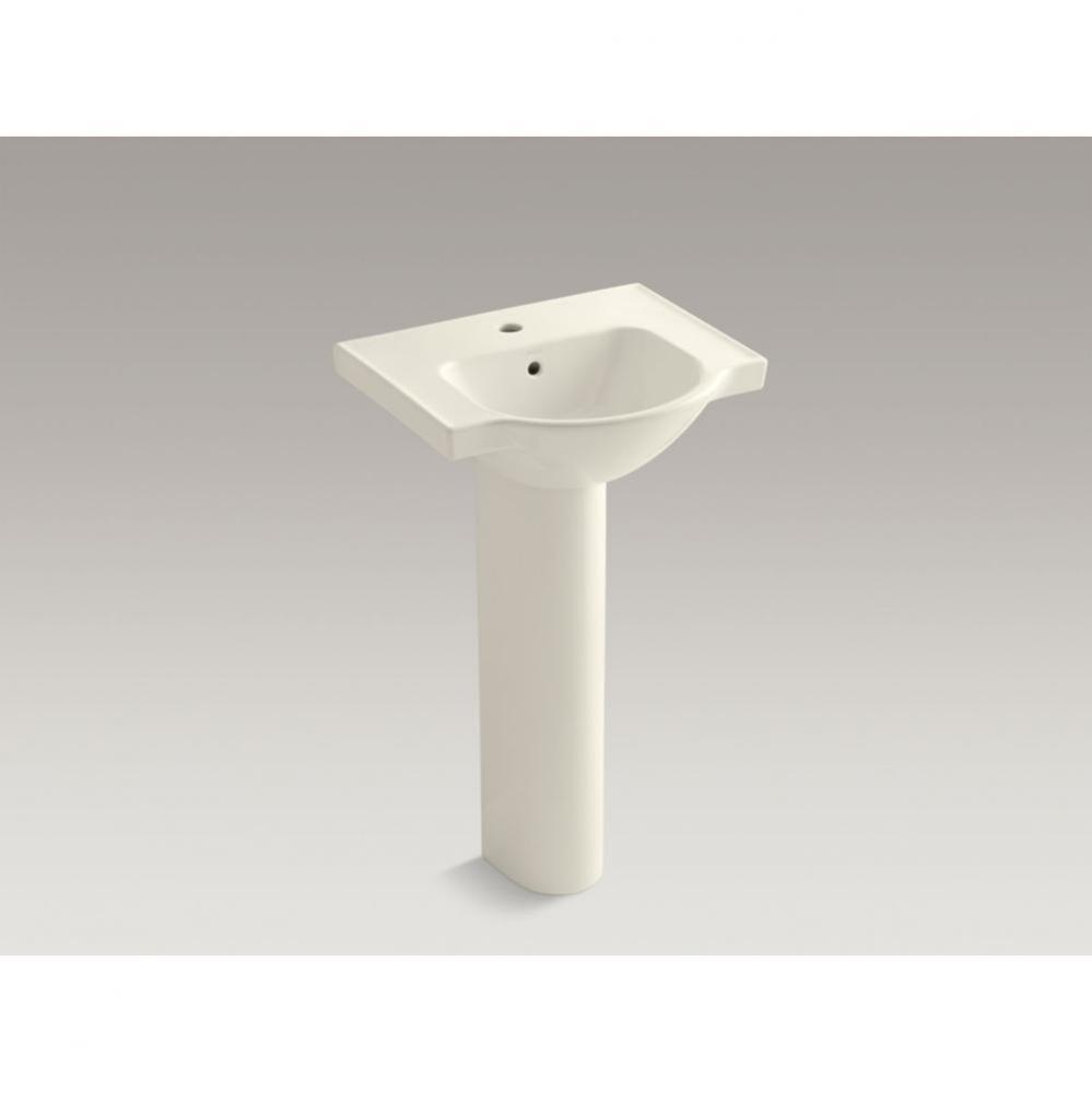 Veer™ 21&apos;&apos; pedestal bathroom sink with single faucet hole