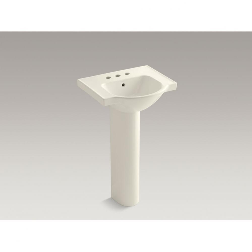 Veer™ 21&apos;&apos; pedestal bathroom sink with 4&apos;&apos; centerset faucet holes