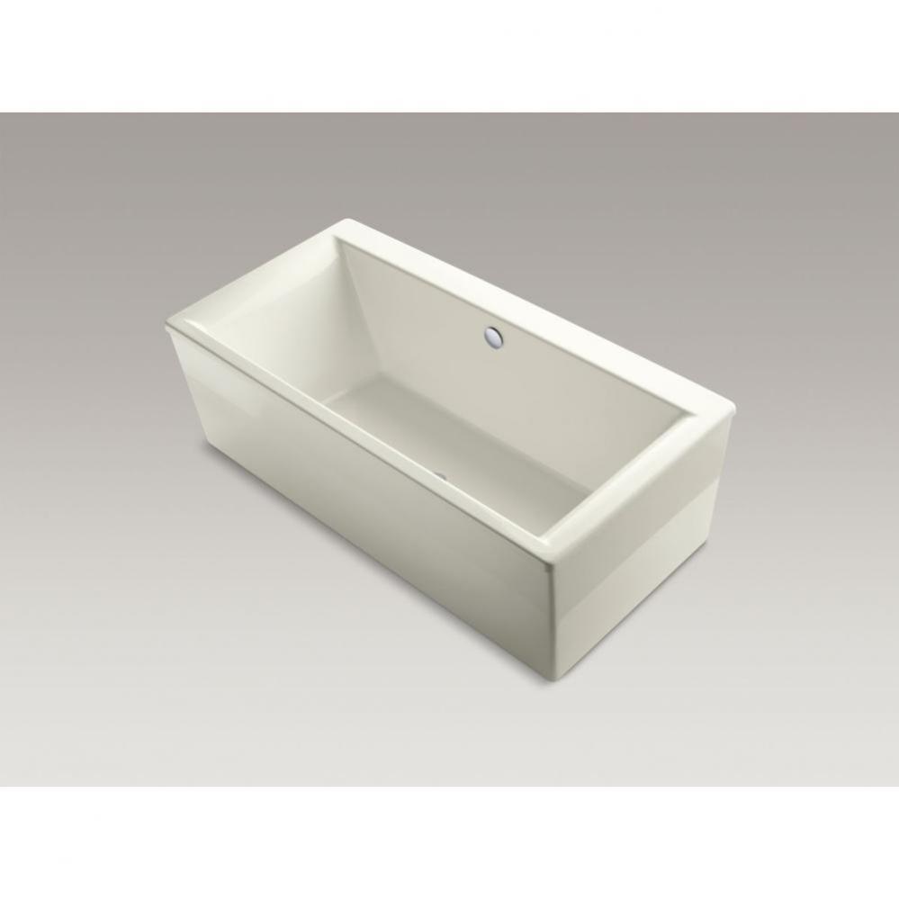 Stargaze&#xae; 72&apos;&apos; x 36&apos;&apos; freestanding bath with straight shroud and center d