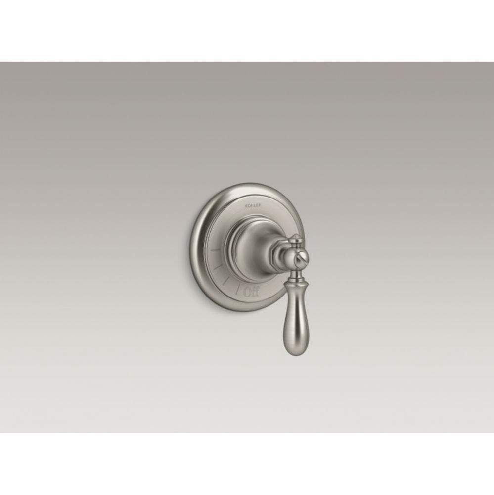 Artifacts&#xae; Volume control valve trim with swing lever handle