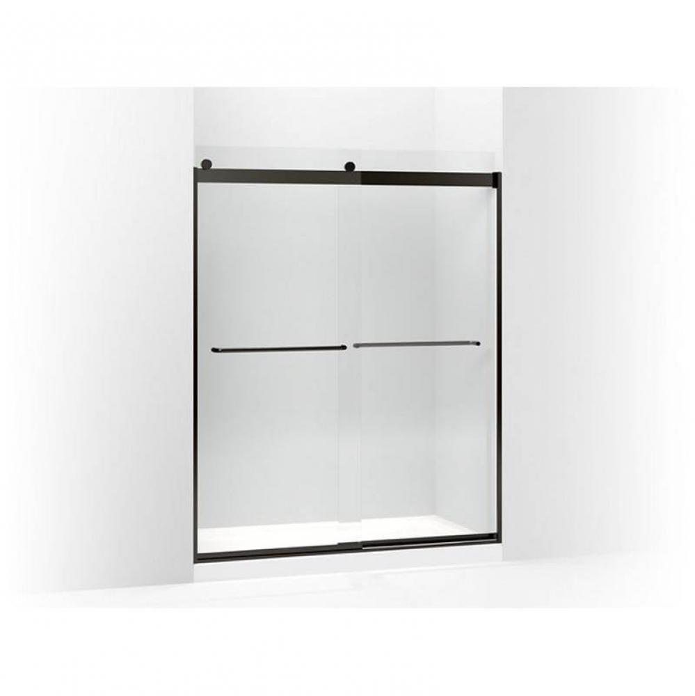 Levity&#xae; Sliding shower door, 74&apos;&apos; H x 56-5/8 - 59-5/8&apos;&apos; W, with 5/16&apos