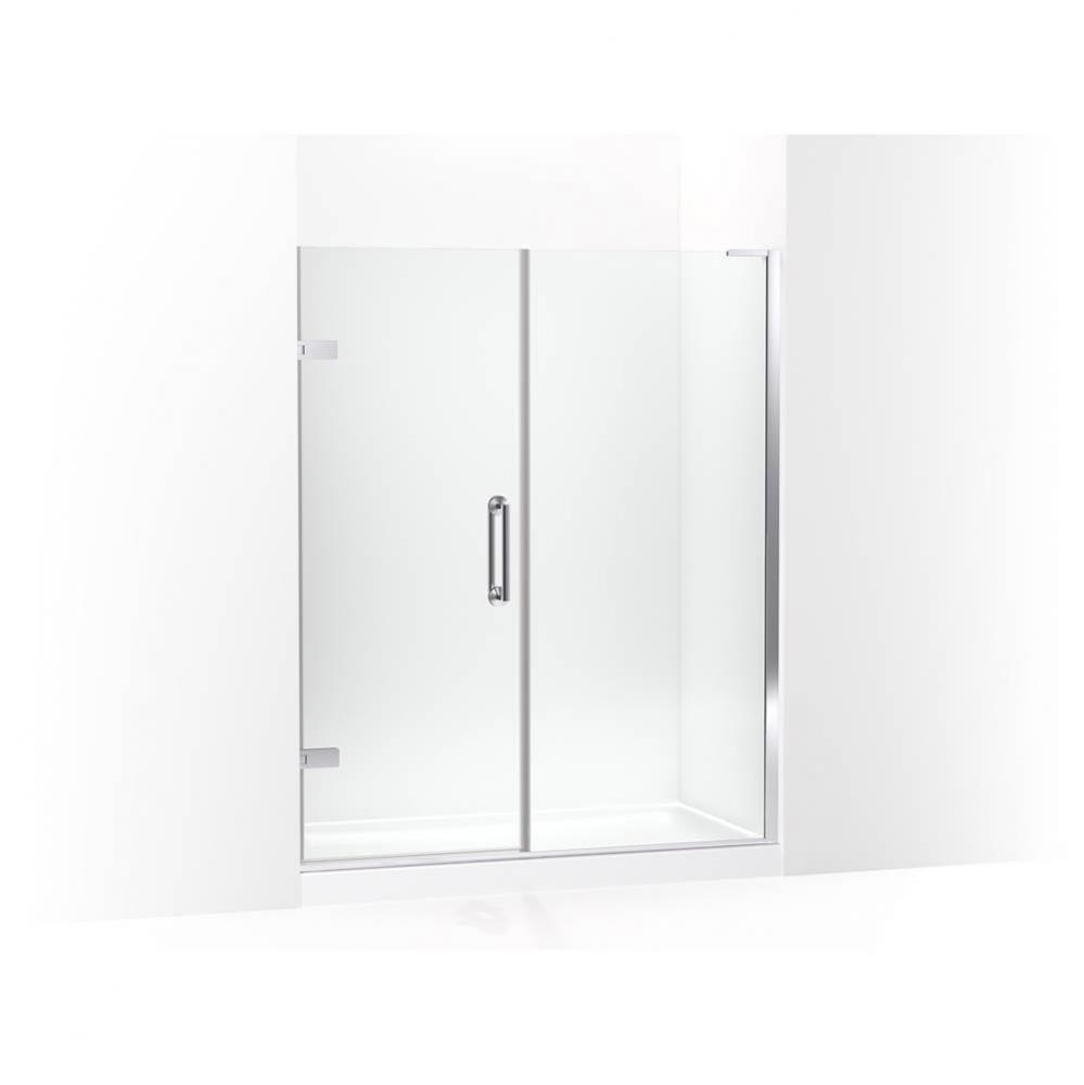 Components™ Frameless pivot shower door, 71-3/4&apos;&apos; H x 57-1/4 - 58&apos;&apos; W, with
