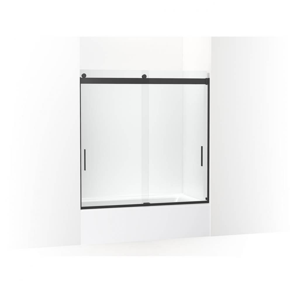 Levity&#xae; Sliding bath door, 59-3/4&apos;&apos; H x 56-5/8 - 59-5/8&apos;&apos; W, with 1/4&apo