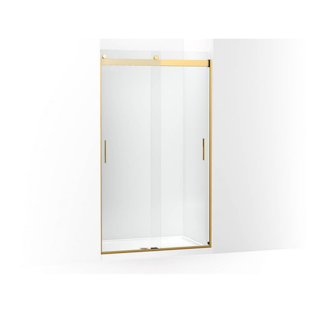 Levity Sliding shower door, 82-in H x 44-5/8 - 47-5/8-in W, with 3/8-in thick Crystal Clear glass