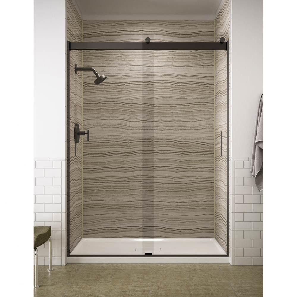 Levity&#xae; Sliding shower door, 82&apos;&apos; H x 56-5/8 - 59-5/8&apos;&apos; W, with 5/16&apos