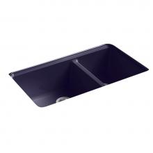 Kohler 8669-5UA3-DGB - Riverby® 33'' x 22'' x 9-5/8'' undermount large/medium double-b