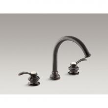 Kohler T12885-4-2BZ - Fairfax® Deck-mount bath faucet trim with lever handles and traditional 8-7/8'' non