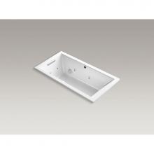 Kohler 1167-XHGH-0 - Underscore Rectangle 60-in X 30-in Heated Bubblemassage Air Bath With Whirlpool, Reversible Drain