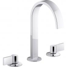 Kohler 77968-77974-4-CP - Components Wide Spread Bathroom Faucet with Lever Handles