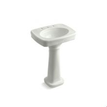 Kohler 2338-8-NY - Bancroft® 24'' pedestal bathroom sink with 8'' widespread faucet holes