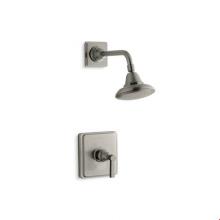 Kohler TS13134-4B-BN - Pinstripe® Rite-Temp(R) shower valve trim with lever handle and 2.5 gpm showerhead