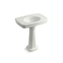 Kohler 2347-8-NY - Bancroft® 30'' pedestal bathroom sink with 8'' widespread faucet holes