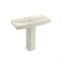 Kohler 5149-8-96 - Rêve® 39'' pedestal bathroom sink with 8'' widespread faucet holes