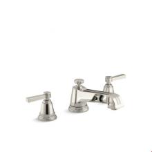 Kohler T13140-4B-SN - Pinstripe® Deck-mount bath faucet trim for high-flow valve with lever handles, valve not incl