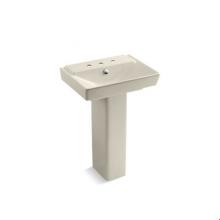 Kohler 5152-8-47 - Rêve® 23'' pedestal bathroom sink with 8'' widespread faucet holes