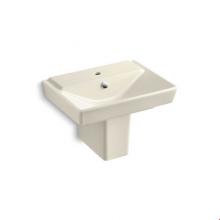 Kohler 5150-1-47 - Rêve® 23'' semi-pedestal bathroom sink with single faucet hole and shroud