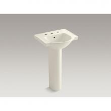 Kohler 5265-8-96 - Veer™ 21'' pedestal bathroom sink with 8'' widespread faucet holes