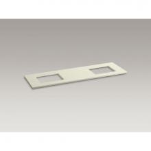 Kohler 5462-S35 - Solid/Expressions® 73'' vanity-top with double Verticyl® rectangular cutout