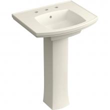 Kohler 24051-8-96 - Kelston® Pedestal bathroom sink with 8'' centerset faucet holes